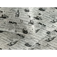 thumbnail image 3 of Ambesonne London Quilted Bedspread Set 3 Pcs, Vintage Lettering Big Ben, Queen, Eggshell Charcoal Grey, 3 of 4