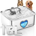 thumbnail image 1 of Fuente de agua grande para perros SIBAYS de acero inoxidable de 15 L, 1 of 8