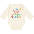 thumbnail image 3 of Inktastic Gigi and Papaw Love Me Grandchild Boys or Girls Long Sleeve Baby Bodysuit, 3 of 5
