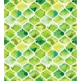 thumbnail image 3 of Watercolor Duvet Cover Set, Moroccan Trellis Pattern in Green Tones Watercolor Vintage Art, Decorative 3 Piece Bedding Set with 2 Pillow Shams, King Size, Lime Green Yellow White, by Ambesonne, 3 of 3