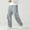 Gray(New), variant on Men's Fashion Solid Color Elastic Waist Drawstring Pants with Snap Button Cuff Slits and Multiple Pockets