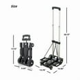 thumbnail image 5 of HadinEEon Folding Hand Truck,Portable Luggage Cart with 4 Wheels,Utility Platform Cart,Black, 5 of 6