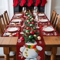 thumbnail image 5 of Christmas Placemats Set of 4, Red Hat Snowman Place Mats Snowflake Xmas Balls Placemat Table Decoration for Kitchen Table Dinner Xmas Holiday Party Home Decor Indoor Outdoor 13x19 Inch, 5 of 9