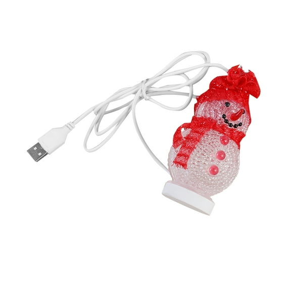FRCOLOR Christmas Red Snowman Night Lamp USB LED Decorative Bedside Light for Home Decoration