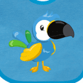 thumbnail image 4 of Inktastic Colorful Parrot, Tropical Parrot, Cute Parrot Boys or Girls Baby Bib, 4 of 4