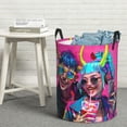 thumbnail image 5 of Laundry Basket, Hip Hop People No.112 Laundry Hamper Waterproof Laundry Bag Clothes Hamper Laundry Bin with Handles for Bedroom, Living Room, Kids Room, 5 of 6