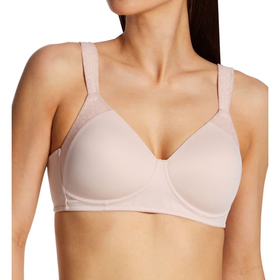 Women's Playtex 4707 Secrets Perfectly Smooth Wirefree Bra (Sandshell Side Panel 42DD)