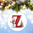 thumbnail image 4 of Moocorvic 26 Initial Letter Snowman Hanging Ornaments, Christmas Decorations Winter Keepsake Ornaments Gifts for Women, Friends & Family Holiday Party(Z), 4 of 6