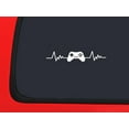 thumbnail image 1 of Car Sticker Controller Lifeline Heartbeat Videogames Gamer Funny Car Window Decal Sticker White 7 Inch, 1 of 1