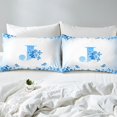 thumbnail image 4 of Erosebridal Letter Initial Sheet Set Twin,Monogrammed Personalized Bedding Sets Twin Size,Flower Decor,Breathable,3pcs, 4 of 7