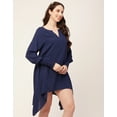 thumbnail image 3 of Moomaya Womens Solid Flared Dress Viscose Rayon Smocked Sleeves V Neck Summer Dress, 3 of 8