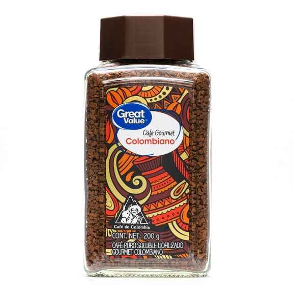Café soluble Great Value colombiano gourmet 200 g