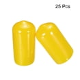 thumbnail image 2 of 25pcs Rubber End Caps 9.5mm(3/8") PVC Vinyl Round End Cap Cover Screw Thread Protectors Yellow, 2 of 5