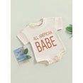 thumbnail image 3 of Bagilaanoe 4th of July Newborn Baby Girl Boy Rompers Letter Print Short Sleeve Bodysuit 3M 6M 12M 18M 24M Infant One Piece Short Jumpsuit for Independence Day, 3 of 9