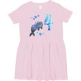 thumbnail image 3 of Inktastic Cute Narwhal 4th Birthday Girls Toddler Dress, 3 of 5