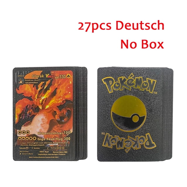 11-110 Uds. Tarjetas de Pokémon Pikachu oro plata negro Vmax GX Vstar inglés español francés alemán colección tarjeta de batalla juguetes regalos