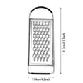 thumbnail image 3 of Stainless Steel Handheld Cheese Grater - Flat Coarse Grater with Handle Kitchen for Vegetables, Potato, Carrot, Butter and Cheese, 3 of 5