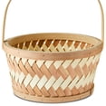 thumbnail image 5 of Round Woven Woodchip Basket, Brown and White, 10.25" x 5", Easter by Way To Celebrate, 5 of 7