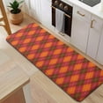 thumbnail image 5 of Red and Orange Argyle Pattern Kitchen Rug Mat,Kitchen Runner Rugs Non Skid Washable,Decorative Kitchen Floor Mats for Kitchen,Sink,Laundry,17"x47.2", 5 of 7