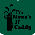 thumbnail image 4 of Inktastic I'm Mama's Lil' Caddy Golf for Kids Boys or Girls Baby Bib, 4 of 4