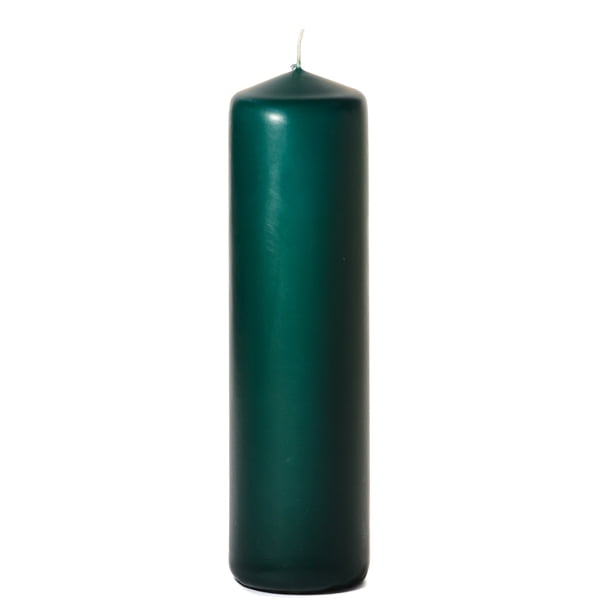 1 Pc 3x12 Hunter Green Pillar Candles Unscented 3 in. diameterx12 in. tall