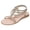 1Gold, variant on Women's Flat Sandals 2026 Summer Trendy Braided Beach Shoes Clip Toe Adjust Strap Slip on Low Wedge Summer Vacation Dressy Footwear Beige Size 9