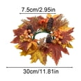 thumbnail image 3 of UALSRZL Candle Rings Wreaths, 10in Thanksgiving Sunflower Maple Leaves Berry Pinecone Candle Rings, Candles Wreath for Fall Table Decor, Multicolor, 3 of 7