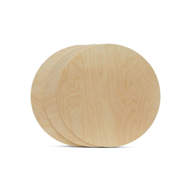 Wood Circle 6 Inch, 1/8 inch Thick, Pack of 10 Unfinished Plywood