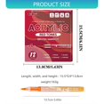 thumbnail image 3 of Acrylic Paint Marker 12 Color Soft Brush Tip Liquid Acrylic Paint Pen for Drawing on Paper Stone Rock Canvas Wood Glass Multicolor, 3 of 4
