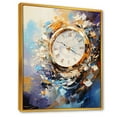 thumbnail image 2 of Designart "Luxurious Blue And Gold Watch" Watches Floater Framed Canvas Prints, 2 of 5