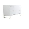 thumbnail image 3 of Fine Fixtures Opulence Collection 48 in. W x 20 in. D x 33 in. H Bathroom Vanity in White Matte with White Ceramic Sink - Chrome hardware, 3 of 9