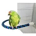 thumbnail image 1 of Bird Cage Toy Cotton Rope Bird Perch Curved Bird Cage Rope Perch for Large Medium and Small Parrots Budgies Parakeets, 1 of 7