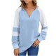 thumbnail image 2 of Ichuanyi liquidación color mujer-cuello en v choque causal tops tops blusa suelta ICHUANYI WER202308183075, 2 of 9