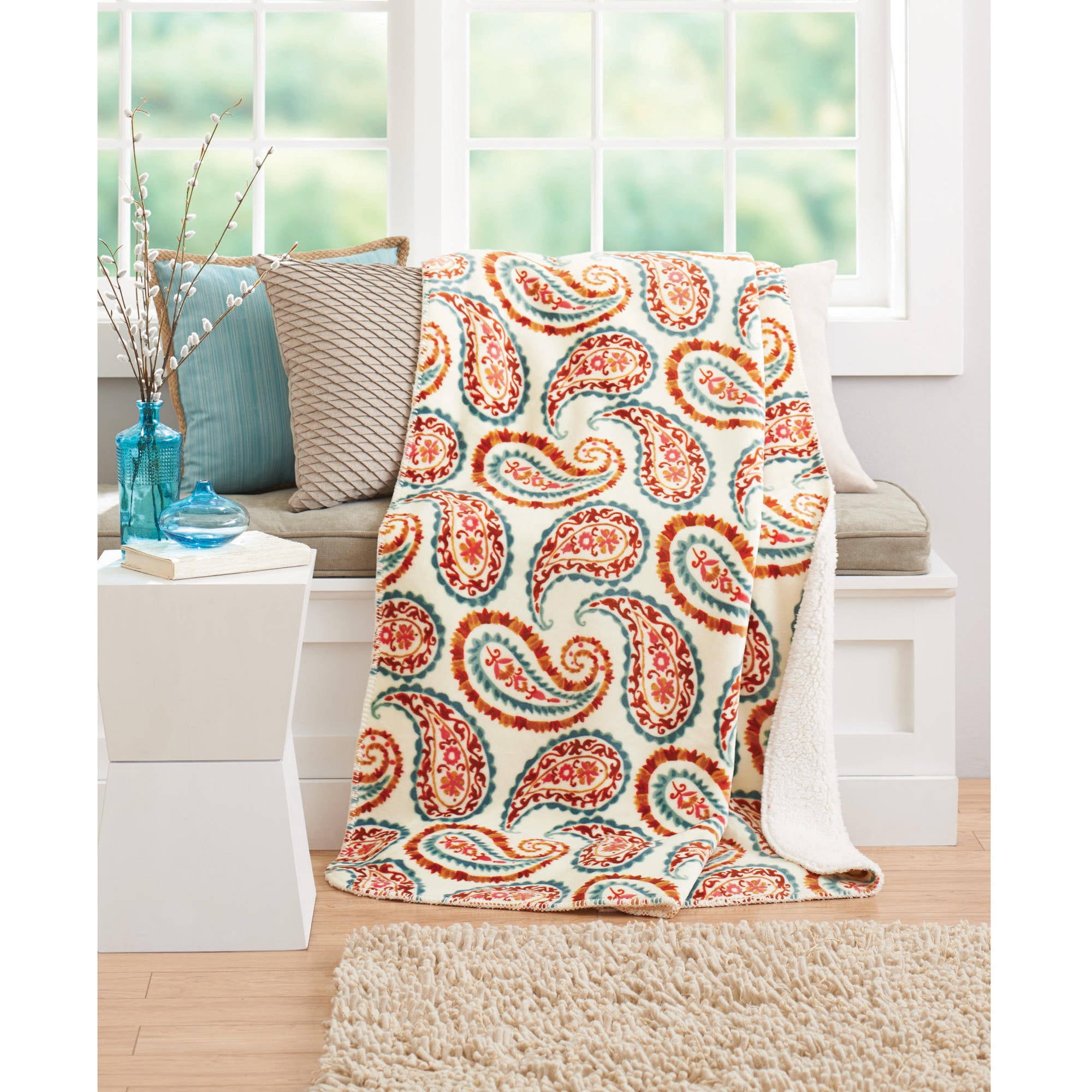 Better Homes Gardens Bhg Velvet Plush To Sherpa Throw Com Departments