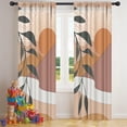 thumbnail image 5 of Blackout Kids Curtains,Orange Boho Sun, Mountain and Plant Pattern Childrens Insulated Curtains Set Of 2,Bedroom Essentials,Toddler Room Decor 42x84in(106x213cm), 5 of 5