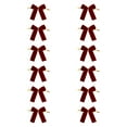 thumbnail image 3 of HOMYL 12 Pieces Christmas Bows for Christmas Tree Christmas Tree Bows for Festival Wine Red, 3 of 8