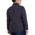 thumbnail image 2 of Jones New York Womens Plus Pinstripe Collared Button-Down Top, 2 of 2