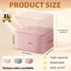 thumbnail image 4 of 2 Piezas organizador autocomprimible,Bolsas de Organizador para Edredones,bolsa de almacenamiento plegable que ahorra espacio,para edredones, Mantas, Ropa de Cama, Ropa (Beige, Large),Beige, 4 of 7
