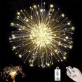 thumbnail image 1 of Casewin - Guirnalda de luces LED de fuegos artificiales con forma de estrella de alambre de cobre, 8 modos de funcionamiento a batería con control remoto, luces colgantes decorativas para bodas,, 1 of 7