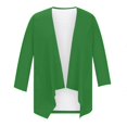 thumbnail image 4 of Baqcunre Cardigan For Women Women'S Pure Color Fashion Casual Three Quarter Sleeve Cardigan Womens Fall Fashion 2023 Sweaters For Women Green L, 4 of 5
