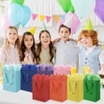 thumbnail image 6 of 4 Pack Medium Gift Bags With Handles and 8 Tissue Paper, Size 8 X 5 X10 Inch Paper Bags for Birthday Party Baby Shower Wedding Favors or Mother's Day, Father's Day Red+Orange+Yellow+Green, 6 of 7
