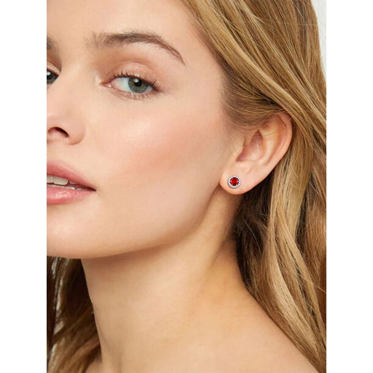 ChicSilver July Birthstone Earrings, 925 Sterling Silver photo 3