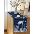 thumbnail image 5 of Ocean Coastal Table Runner, Sea Turtle Coral Starfish Seaweed Stripes Cotton Linen Kitchen Table Decoration Washable Dining Tabletop Runners for Home Party Decor 13x48 Inches, 5 of 9