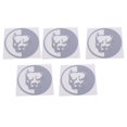thumbnail image 3 of Ximing 5 Count 4.7x4.7 Inch Reflective Stickers Dog Head Warning Appliques White, 3 of 10