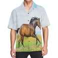 thumbnail image 3 of Camisas hawaianas para hombre, de manga corta, con estampado 3D de animales, camisa de playa Aloha, camisas informales de verano de gran tamaño con botones, 3 of 5