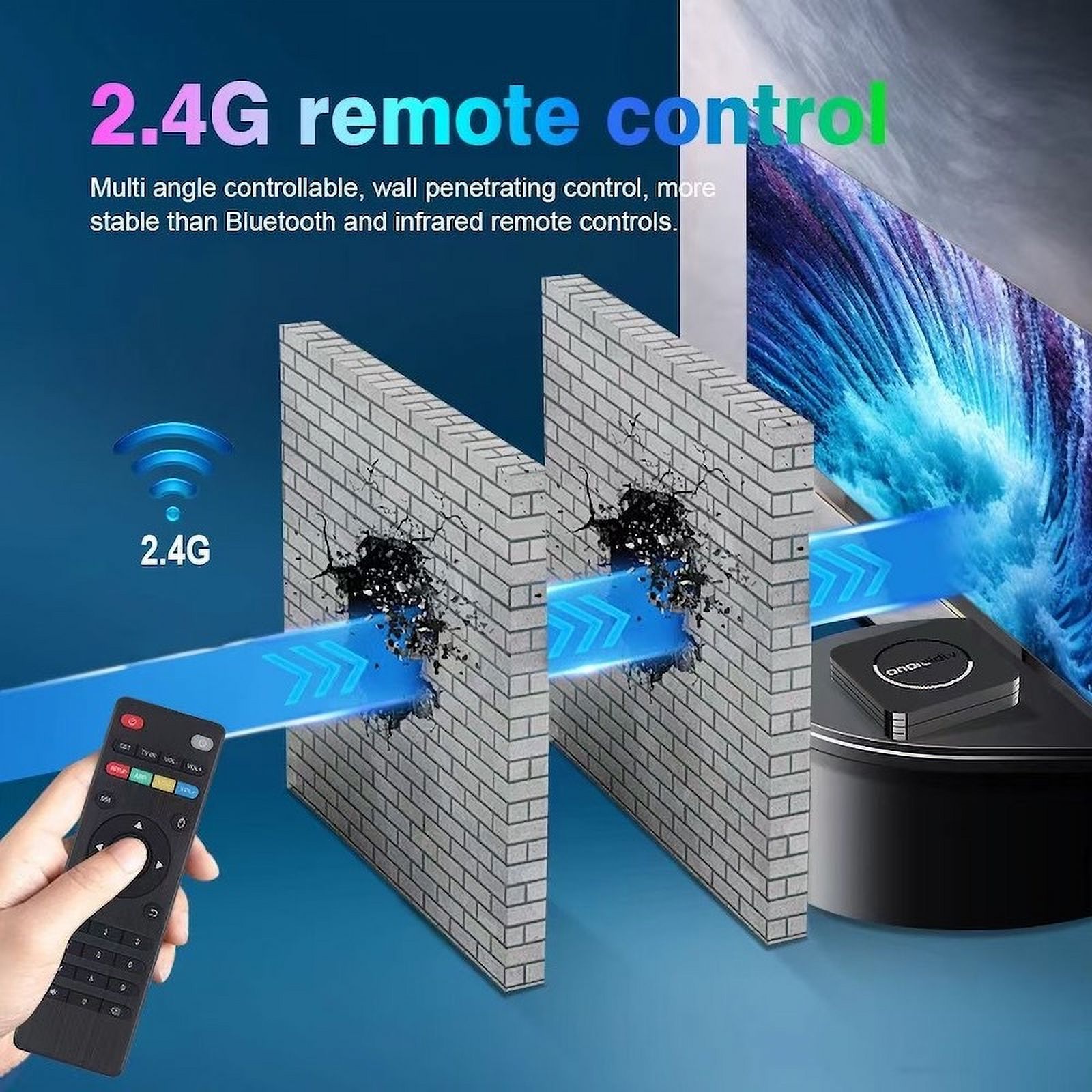 1GB+8GB Basic Android TV Box, 4K HD TV Network Video Player (us plug,1G+8G)