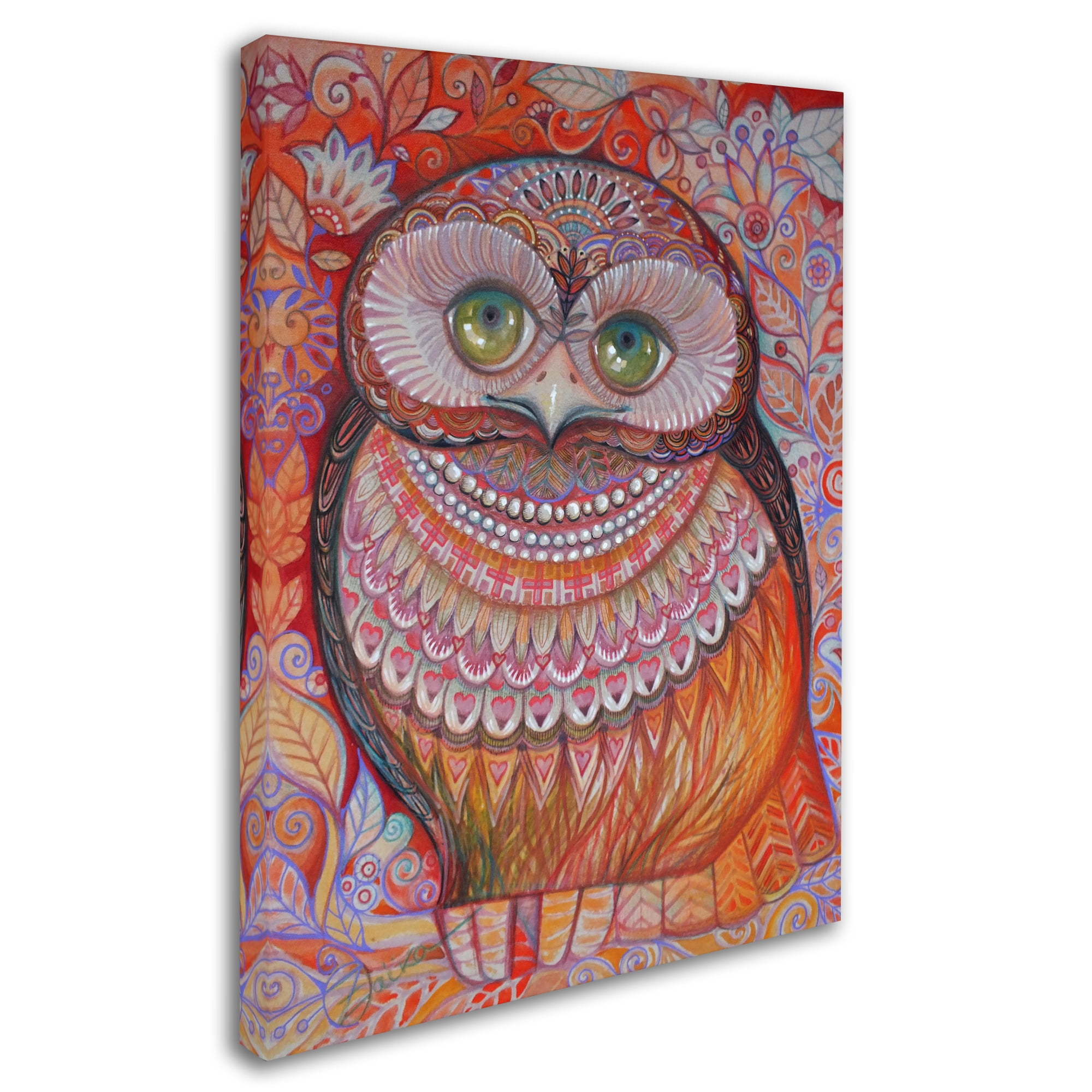 Trademark Fine Art 'Gold Honew Owl' Canvas Art by Oxana Ziaka