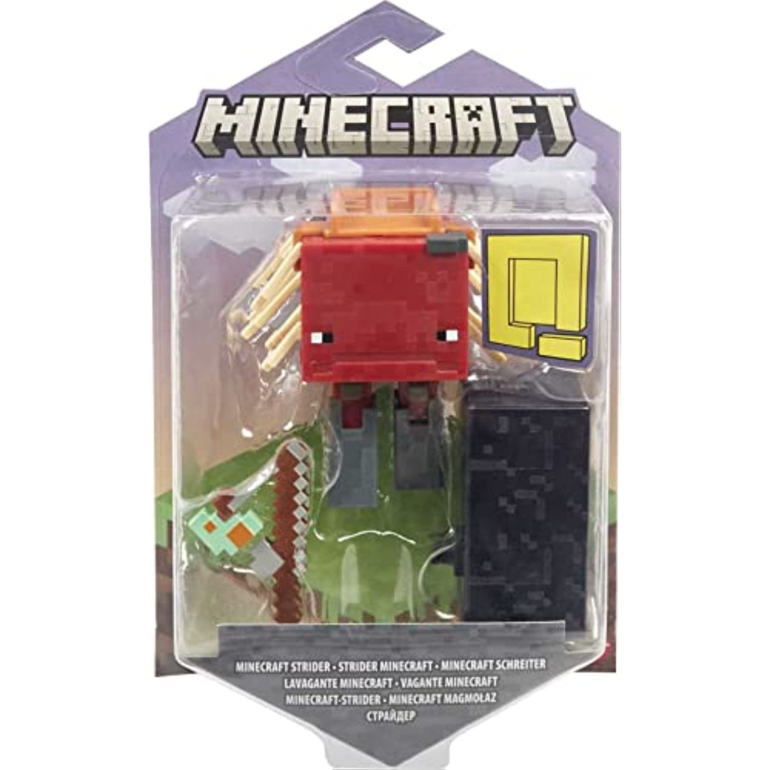 Set of 2 - Minecraft Build-A-Portal 3.25-in Figures - (Zombified Piglin +  Steve) 