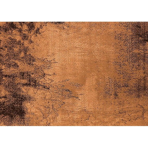 Ahgly Company Indoor Rectangle Oriental Orange Industrial Area Rugs, 5' x 8'