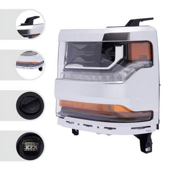 For 16-19 18 Chevy Silverado 1500 HID Headlight Headlamp Driver Side LH US